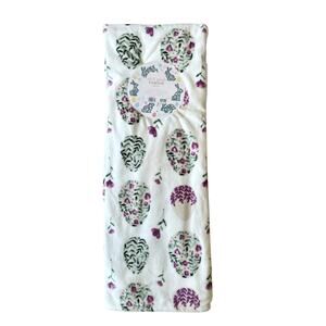 Velvet Floral Easter Eggs Throw 50x70 Colorful Plush Blanket NEW